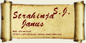 Strahinja Janus vizit kartica